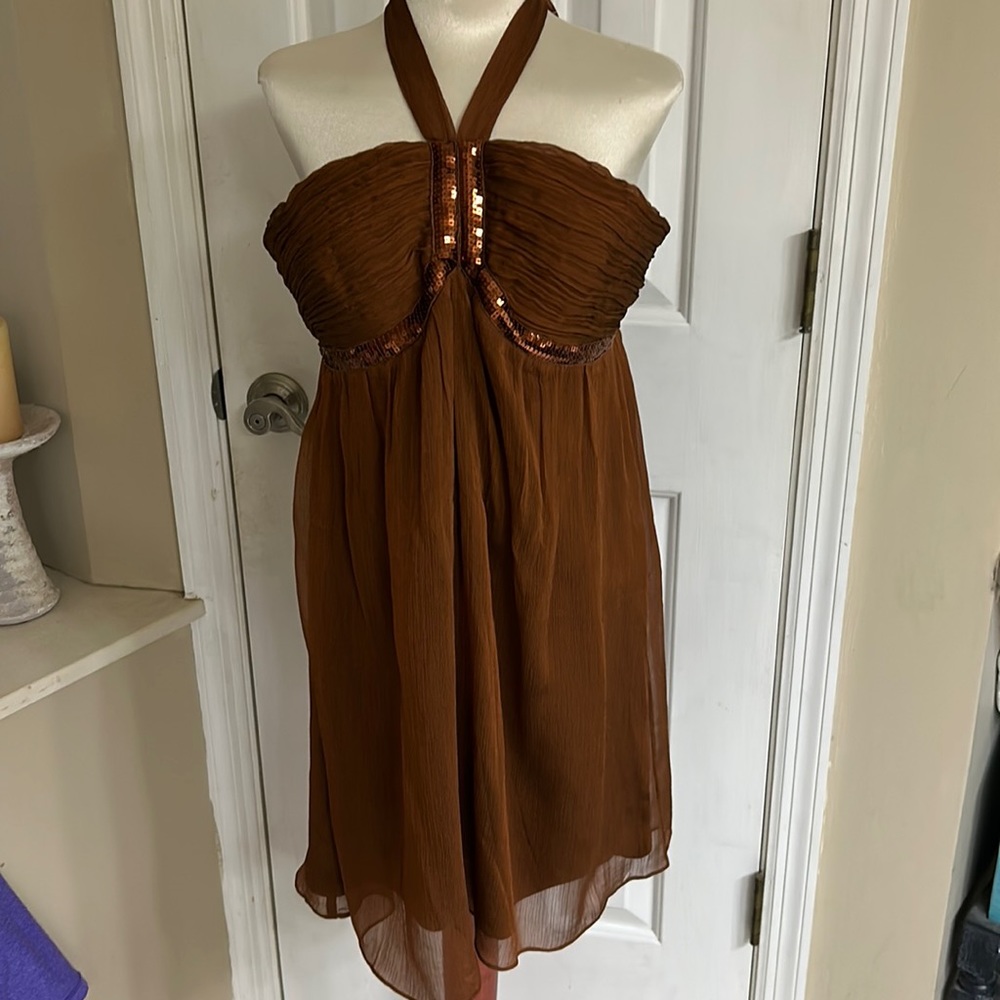 Brown summer dress by Aggie Sz Large